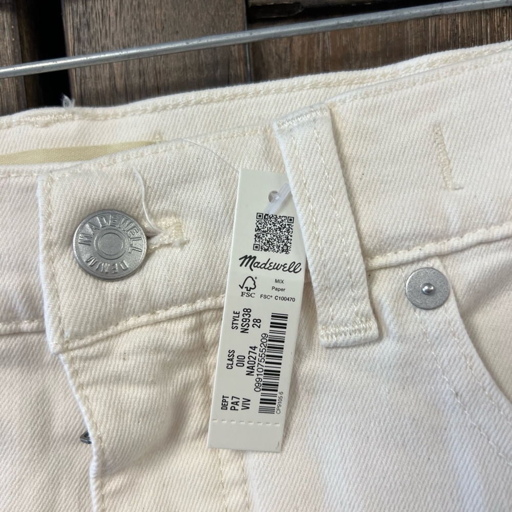 Madewell Relaxed Bootcut Jeans Vintage Ivory Stretch High Rise Size 28 NWT - Picture 8 of 12